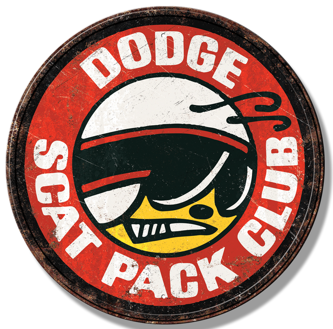 Dodge Scat Pack Round Metal Sign