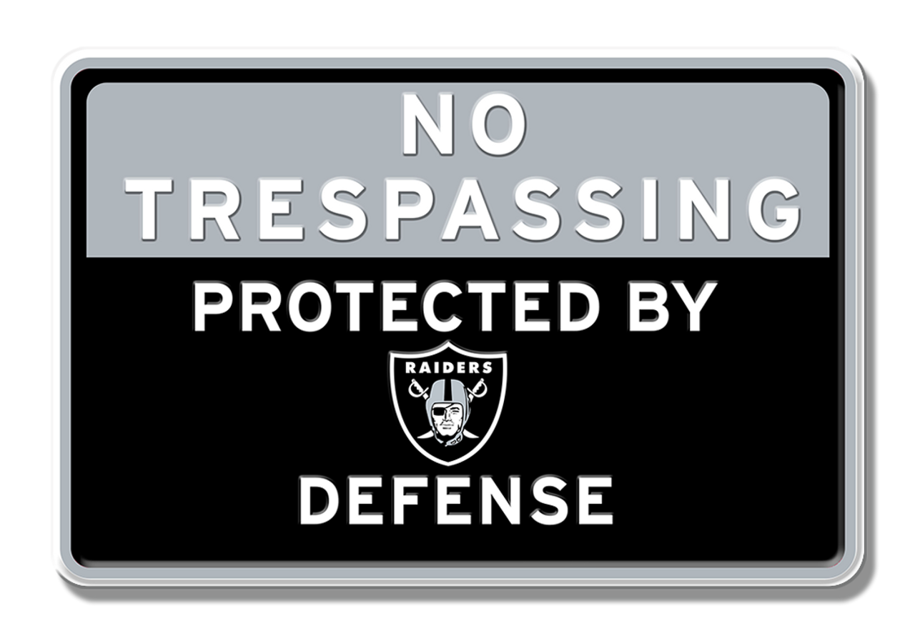 Las Vegas Raiders Defense Embossed Sign