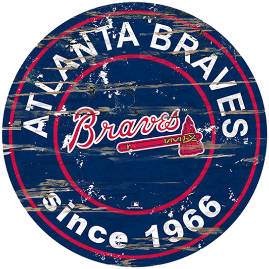 24" MDF Atlanta Braves MLB Sign