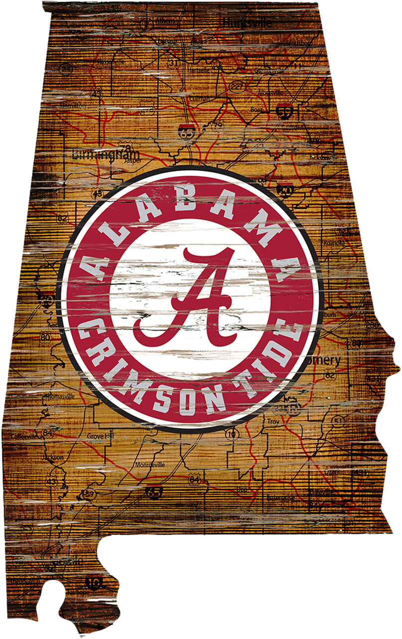 24" MDF State - Alabama Sign