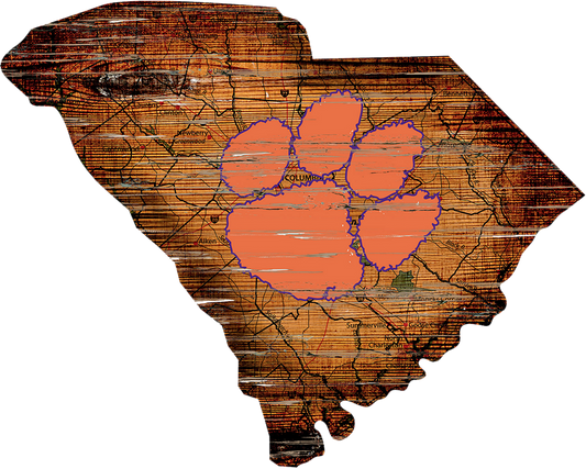 24" MDF State - Clemson Sign