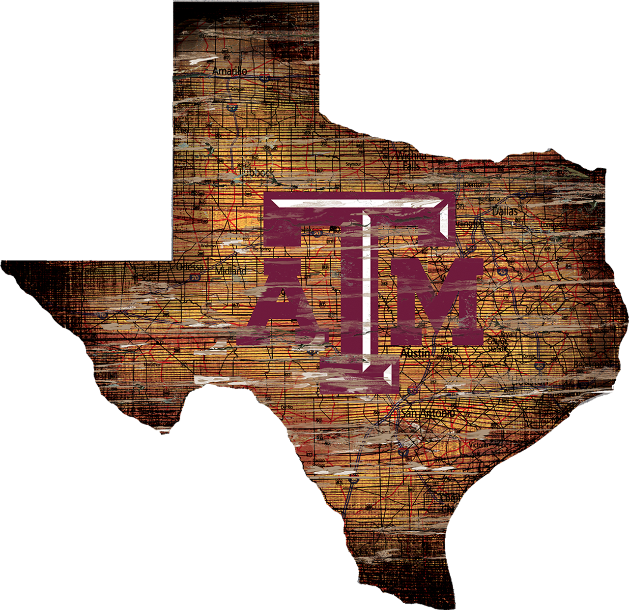 24" MDF State - Texas A&M Sign