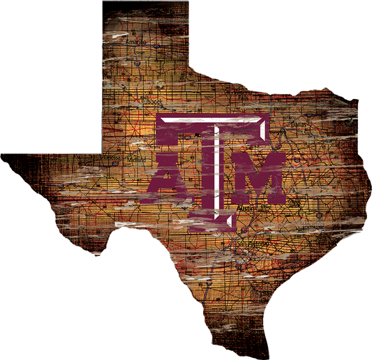 24" MDF State - Texas A&M Sign