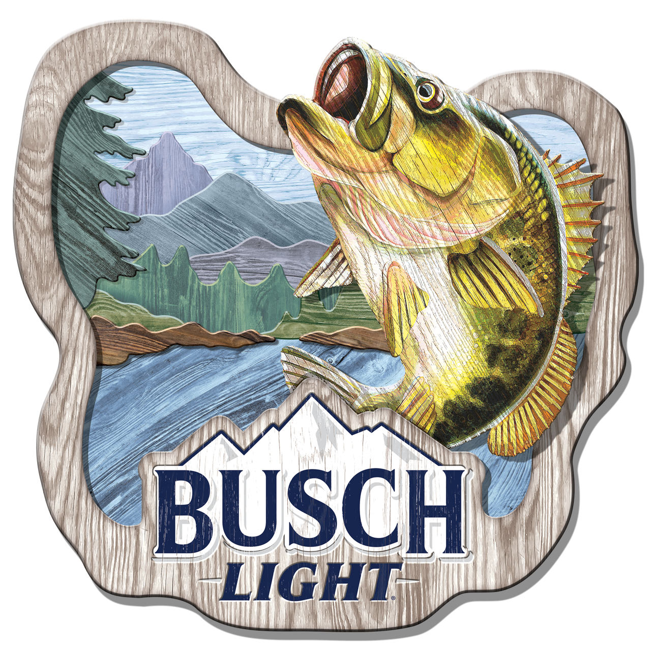 23" MDF Busch Light Fishing Sign