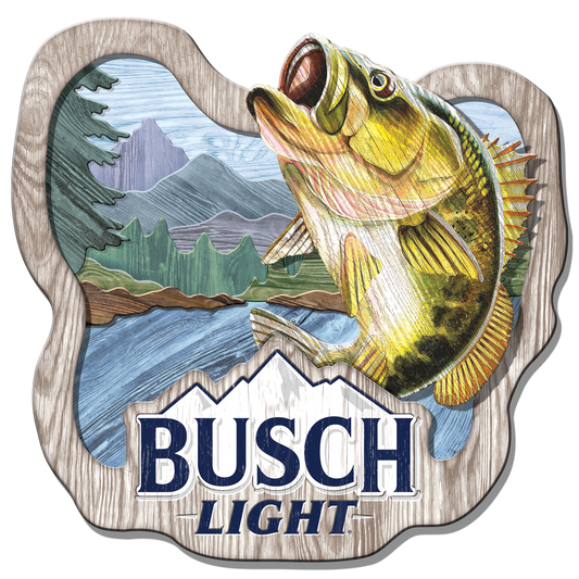 23" MDF Busch Light Fishing Sign