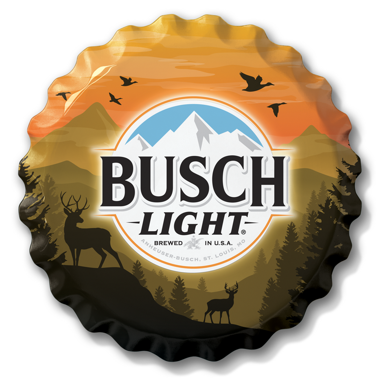 Bottle Cap: Busch Light Hunting-18"Dia Sign