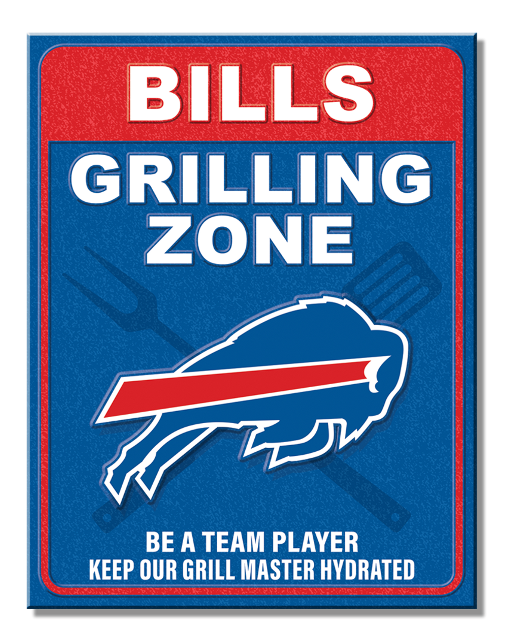 Buffalo Bills Grill Zone Metal Sign