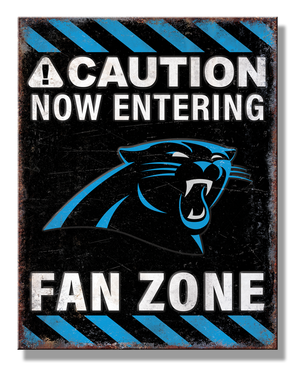 Carolina Panthers Fan Zone Metal Sign