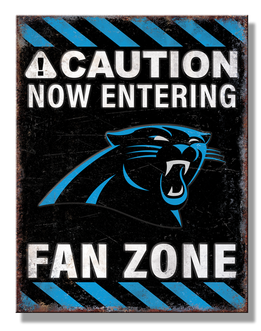 Carolina Panthers Fan Zone Metal Sign