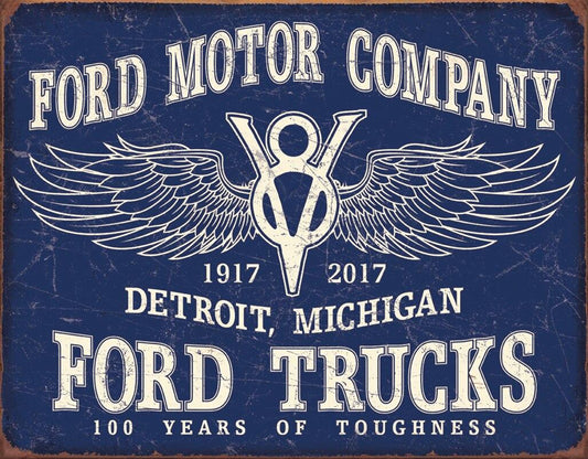 Ford Trucks - 100 Years Metal Sign