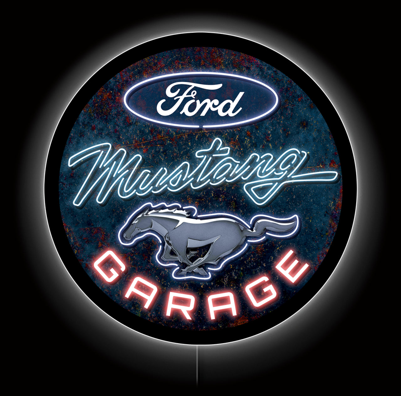 23" LED - FORD MUSTANG Metal Sign