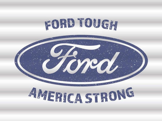 Ford Logo-24"W x 18"H Metal Sign