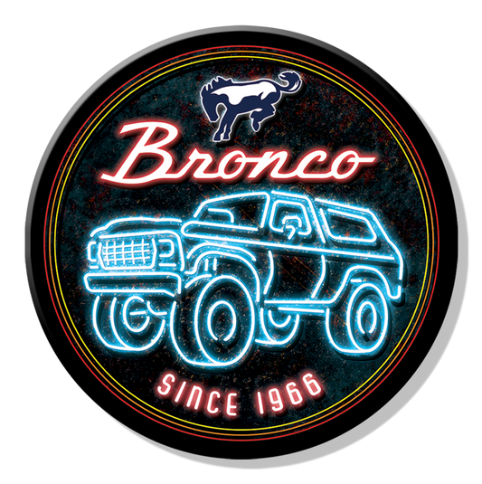 Magnet: Bronco Since 1966 Neon Metal Sign