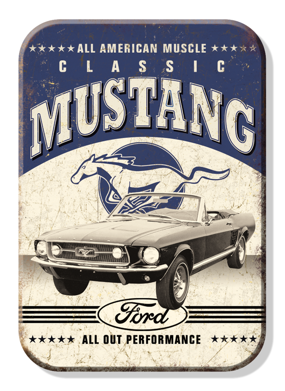 Magnet: Ford - Classic Mustang Metal Sign