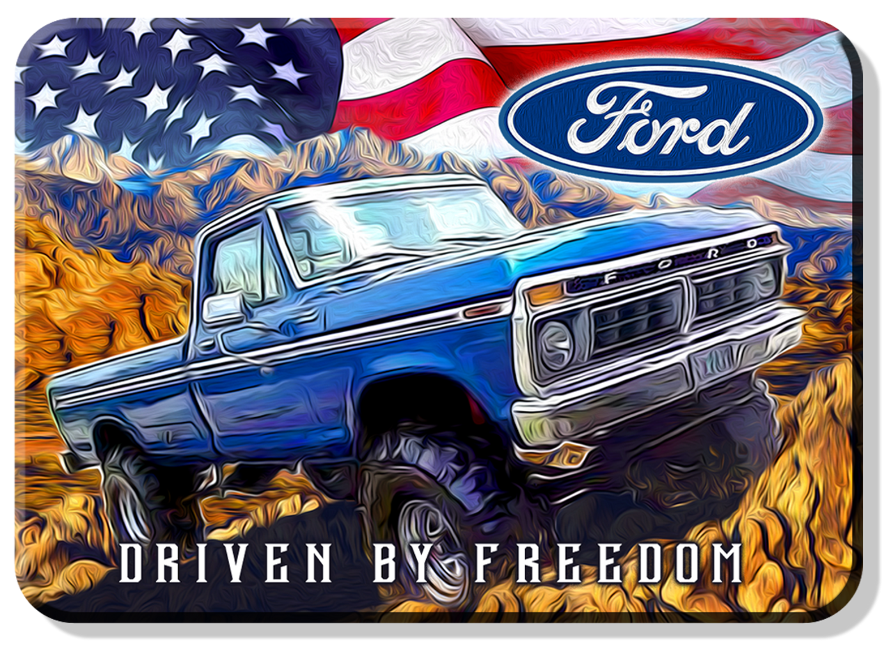 Magnet: Ford Freedom Truck Metal Sign