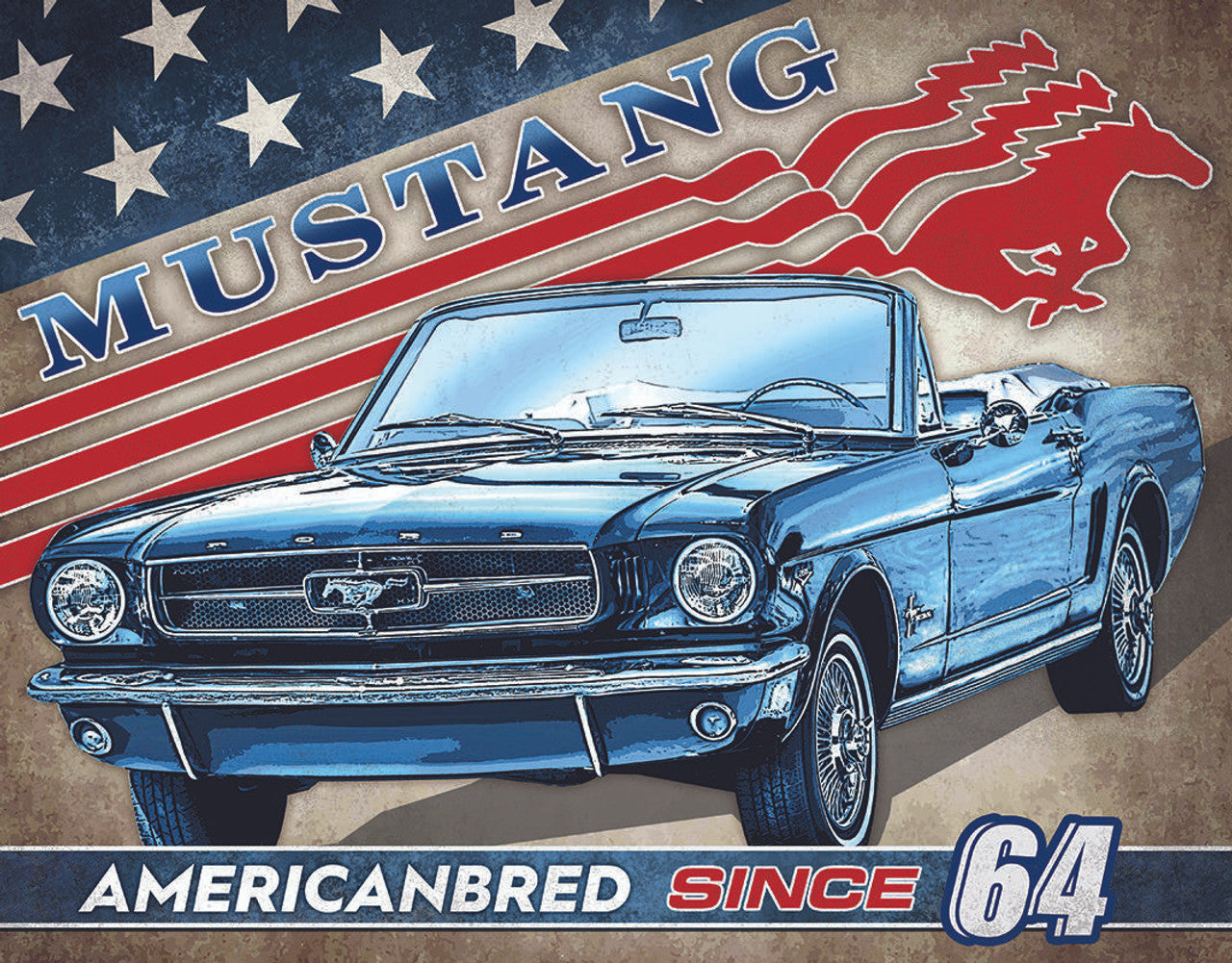 Mustang AmericanBred Metal Sign