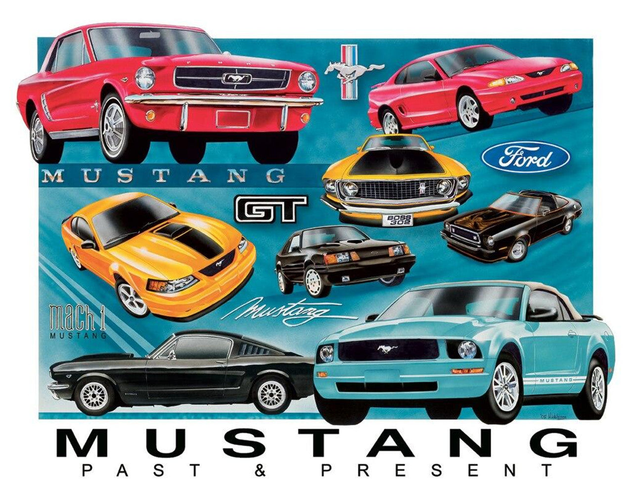 Mustang Chronology Metal Sign