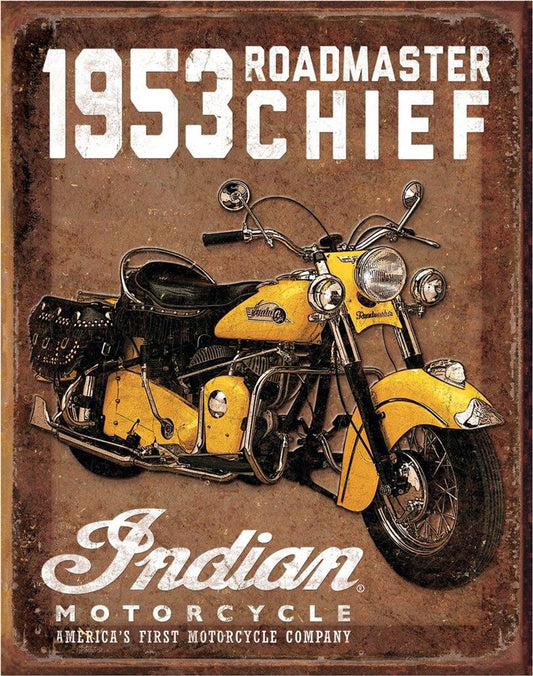 1953 Indian Roadmaster Metal Sign