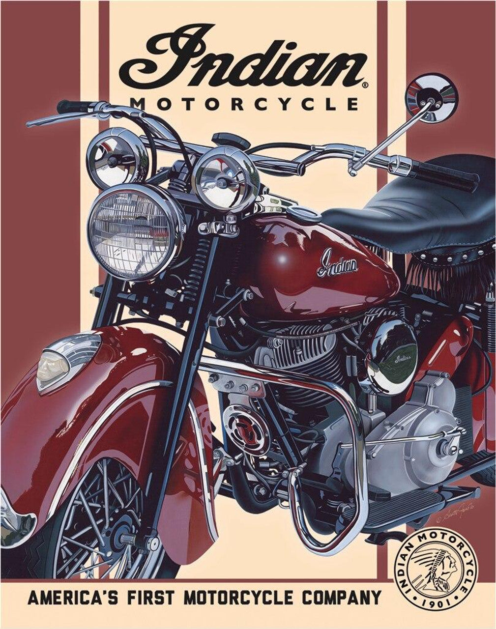 Indian - 1948 Chief Metal Sign