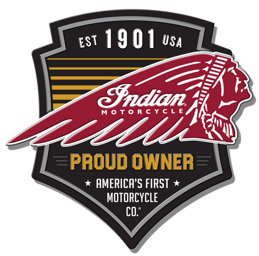 Indian Motorcycle - Embossed Premium - 23" x 15.5" Metal Sign