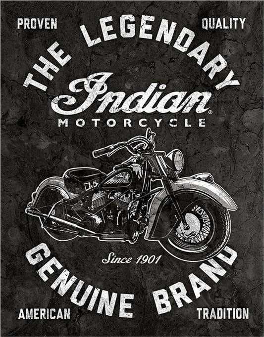 Indian Motorcycles - Legendary Metal Sign