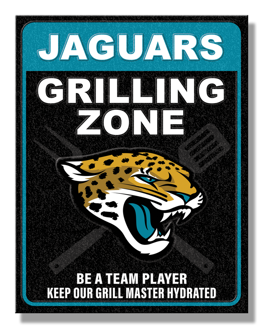 Jacksonville Jaguars Grilling Zone Metal Sign