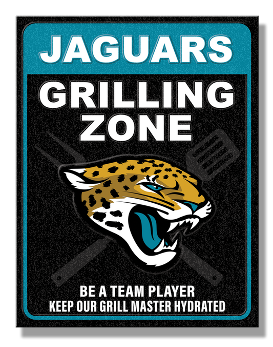 Jacksonville Jaguars Grilling Zone Metal Sign