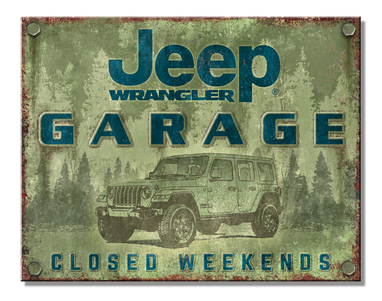Jeep Garage Metal Sign