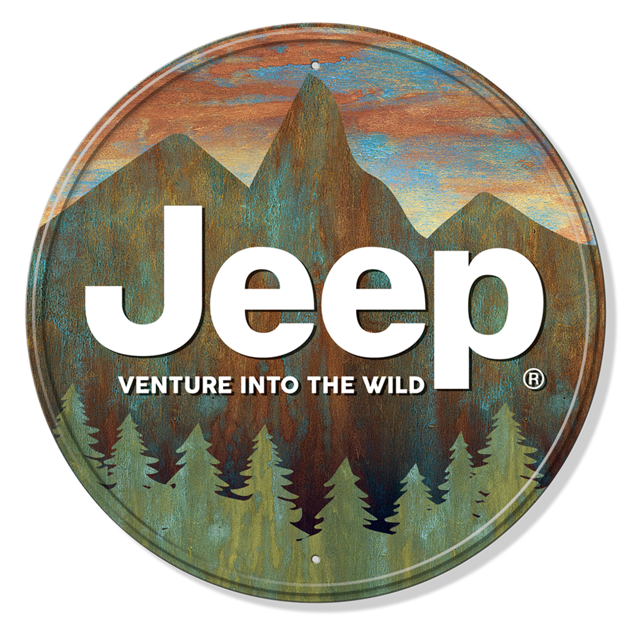 Round - Jeep Venture Metal Sign