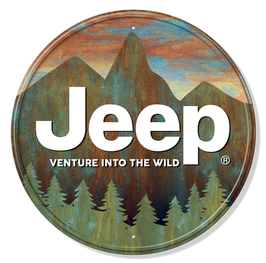 Round - Jeep Venture Metal Sign