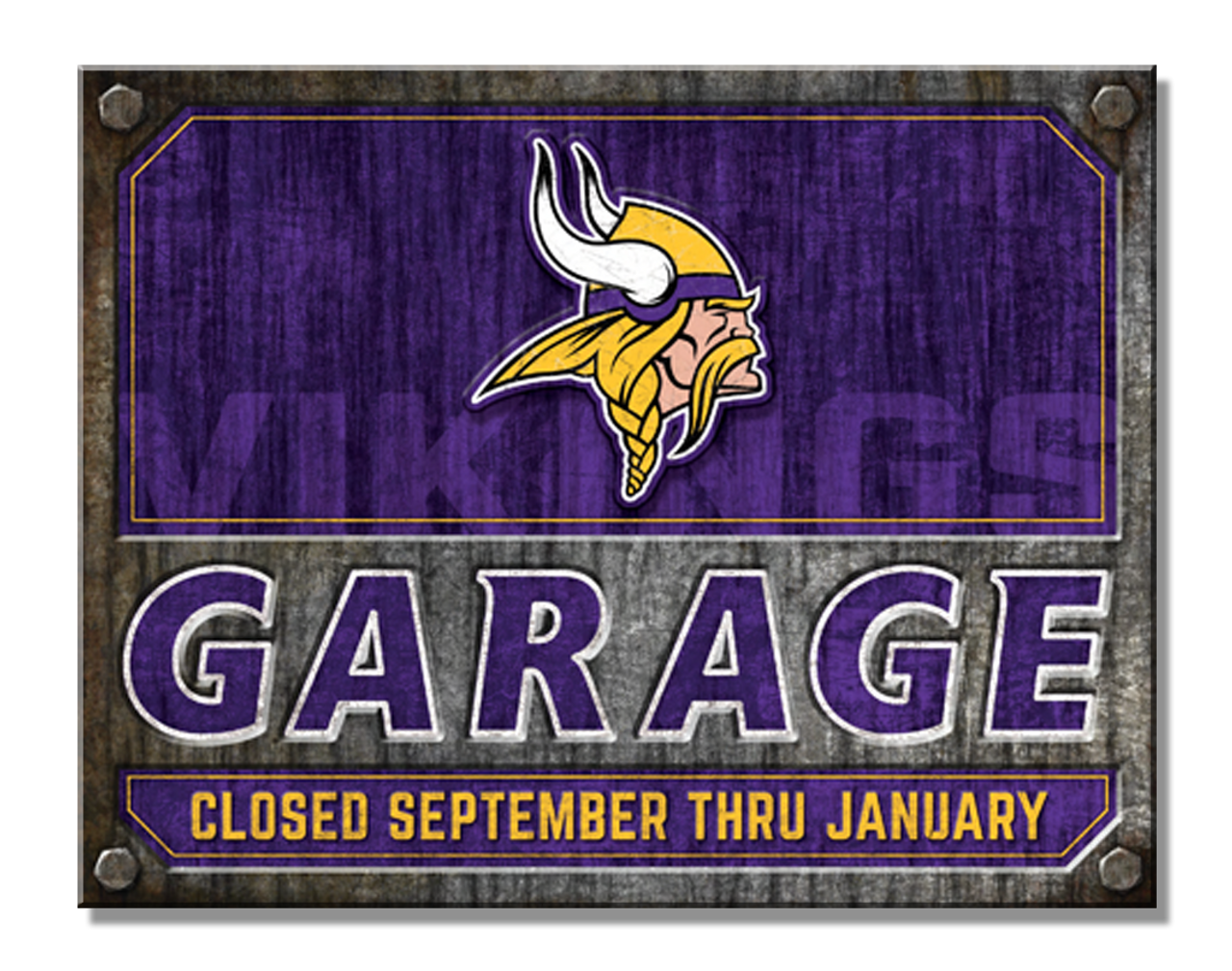 Minnesota Vikings Garage Sign