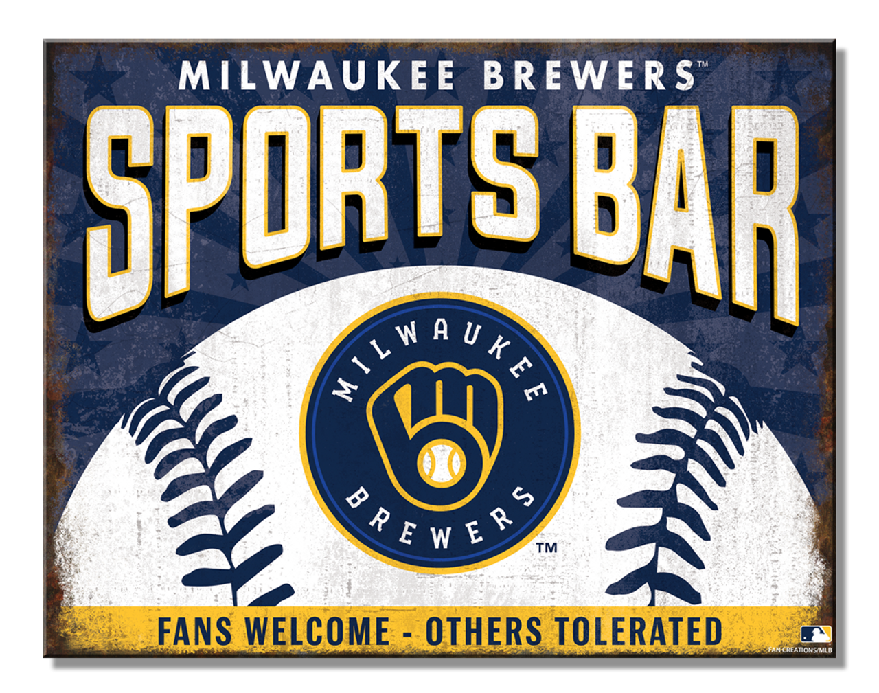 Milwaukee Brewers Sports Bar Sign