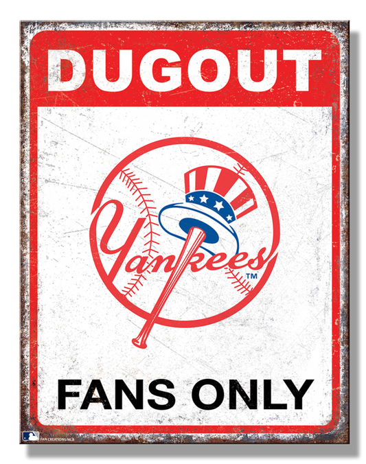 NY Yankees Dugout Sign