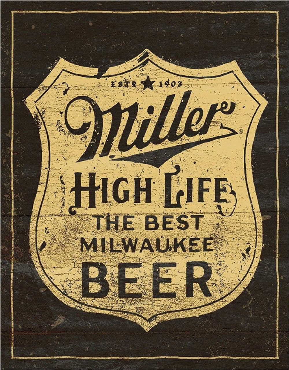 Miller - Vintage Shield Sign
