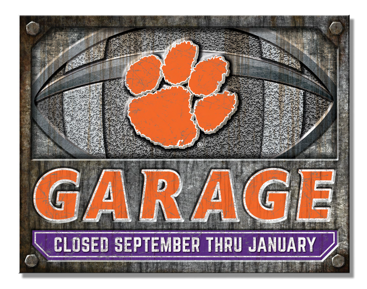 NCAA CLEMSON Garage Sign