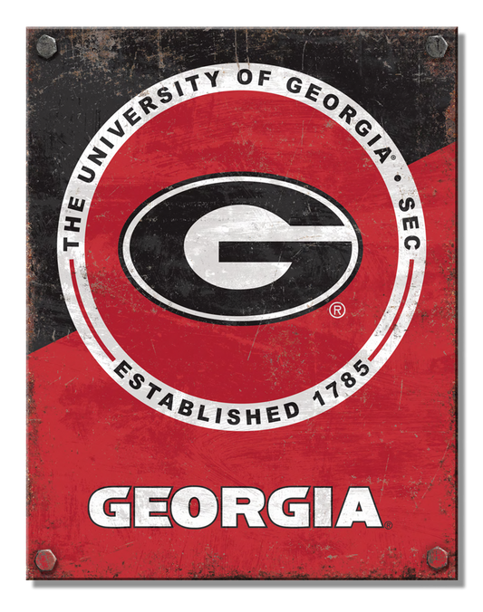 NCAA GEORGIA Two Tone Sign