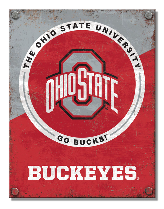 NCAA OHIO STATE Two Tone Sign