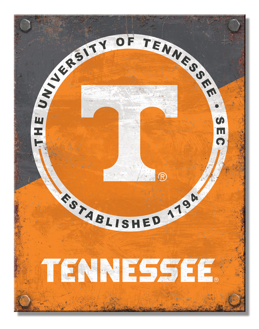 NCAA TENNESSEE Two Tone Sign