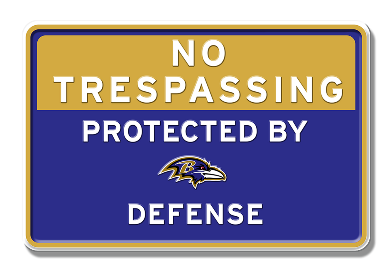 Baltimore Ravens Defense Embossed Aluminum Sign