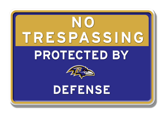 Baltimore Ravens Defense Embossed Aluminum Sign