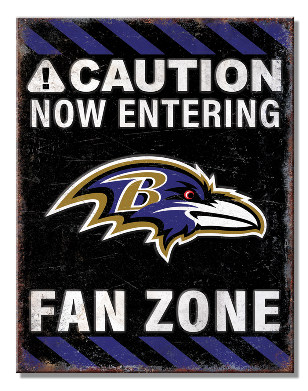 Baltimore Ravens Fan Zone Metal Sign