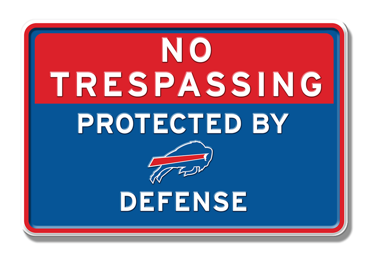 Buffalo Bills Defense Embossed Aluminum 7.5" x 11.5" Sign