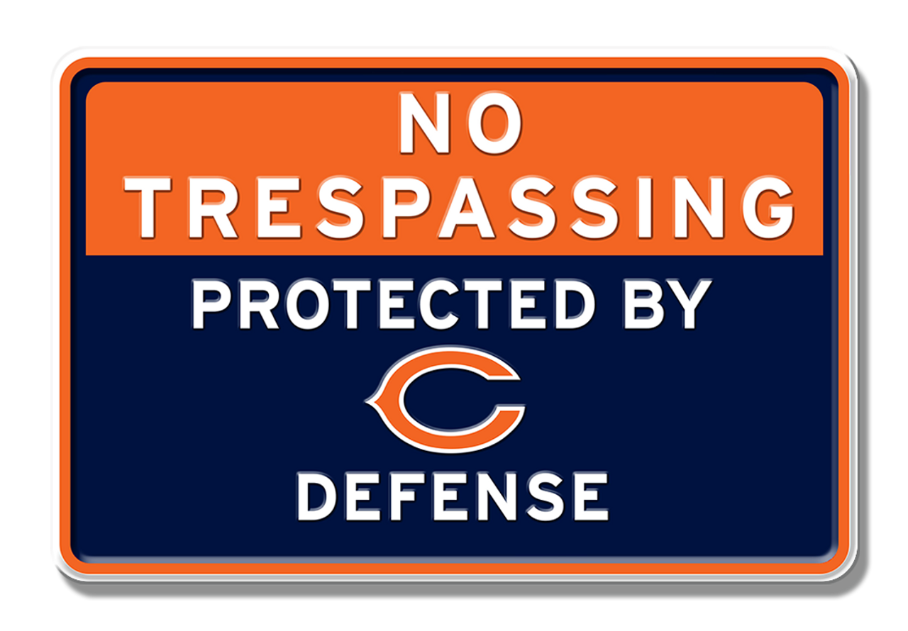 Chicago Bears Defense Embossed Aluminum Sign