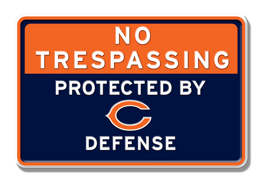 Chicago Bears Defense Embossed Aluminum Sign