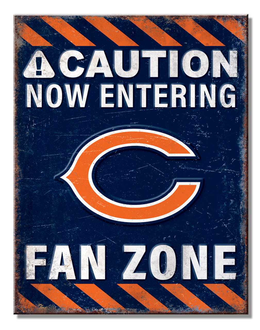 Chicago Bears Fan Zone Metal Sign