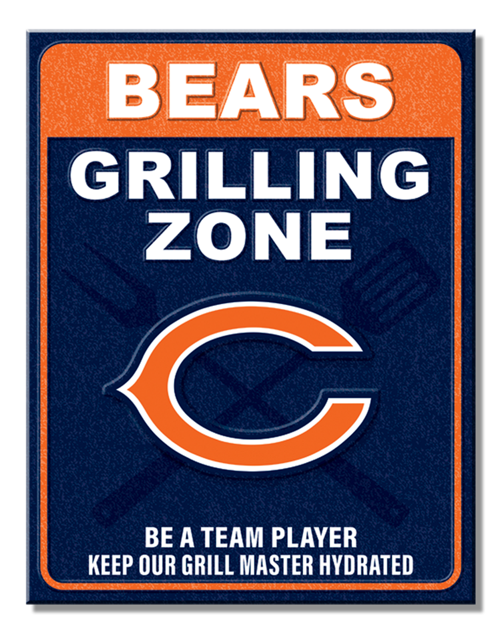 Chicago Bears Grill Zone Metal Sign