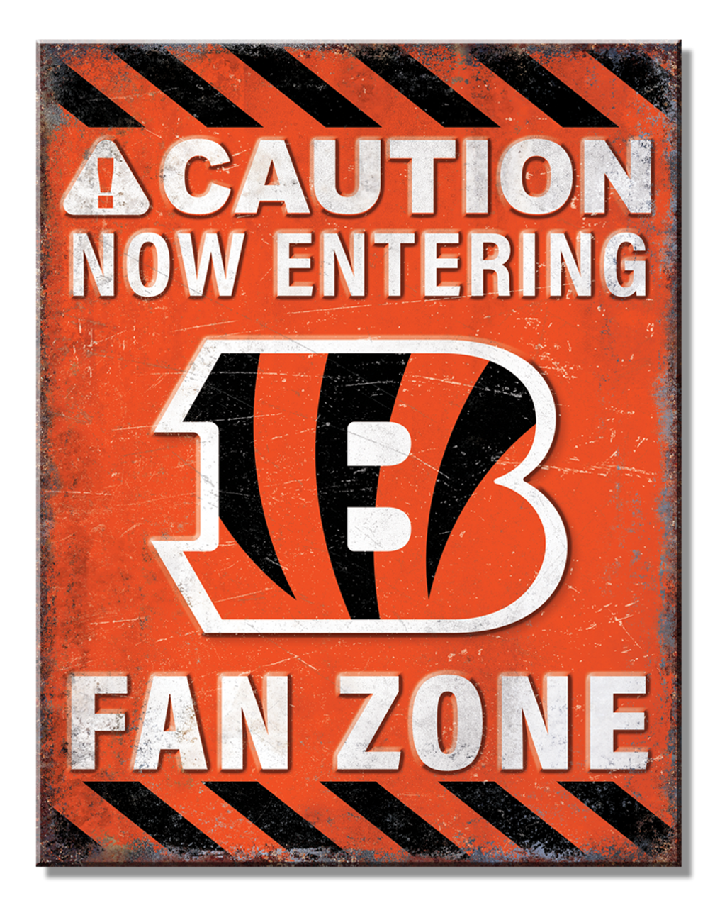 Cincinnati Bengals Fan Zone Metal Sign