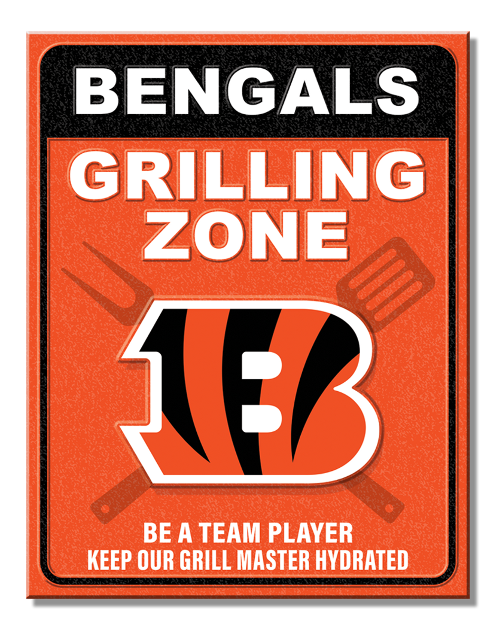 Cincinnati Bengals Grill Zone Metal Sign