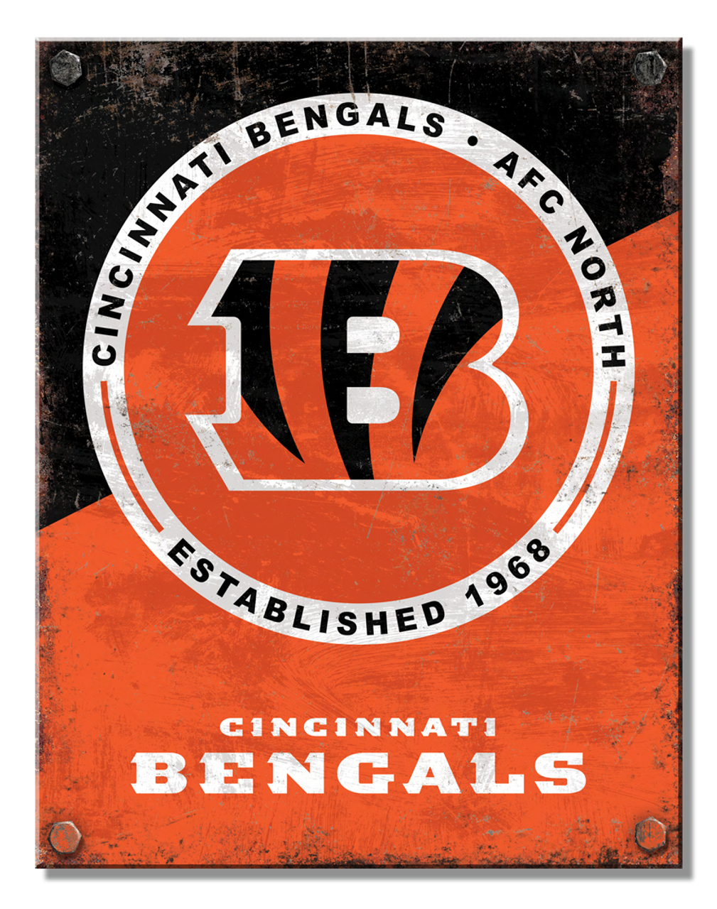 Cincinnati Bengals Two Tone Sign