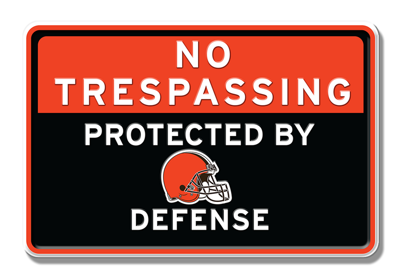 Cleveland Browns Defense Embossed Aluminum Sign